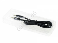 Аудио кабель AUX 3,5мм А-А, 1м, черный DENMEN DX-03