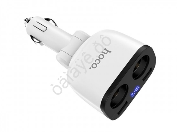 АЗУ в прикуриватель  2хUSB (2,4А) , HOCO, белый Z28