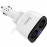 АЗУ в прикуриватель  2хUSB (2,4А) , HOCO, белый Z28