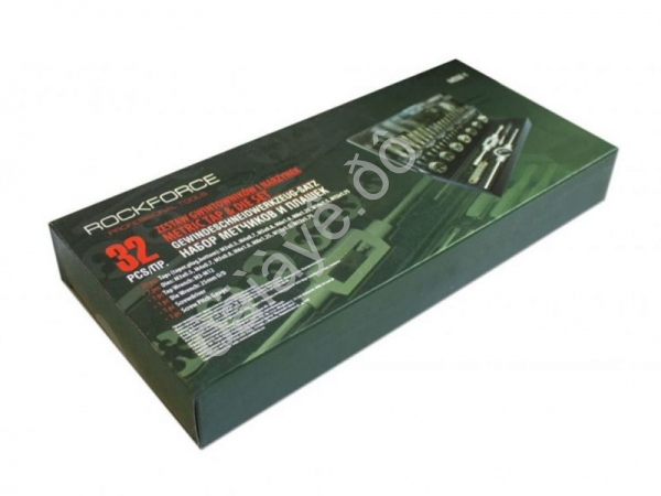 Набор метчиков и плашек (метрич.) в метал. кейсе 32пр. ROCK FORCE