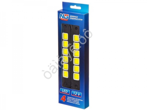 Огни ходовые 36 LED, 12V, гибкие, резин. корп., 180мм, белый