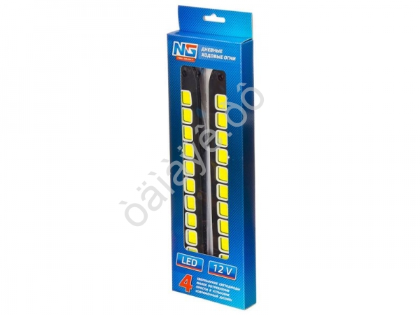 Огни ходовые 40 LED, 12V, гибкие, резин. корп., 260мм, белый