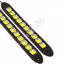 Огни ходовые 40 LED, 12V, гибкие, резин. корп., 260мм, белый