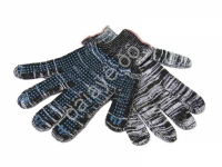 Перчатки х/б с ПВХ 10кл. 6-нитка рябые /10/300
