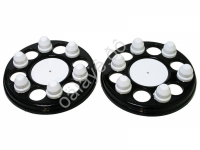 Комплект для ам Газель, черный (2колпака+12 колпачков+ 2 эмблемы) МК-КЛ-ГК-19 /1