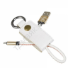 USB кабель брелок MicroUSB 1А, в кож. оплетке с кольцом FORZA
