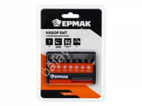 Биты для шуруповерта, набор 8шт с магнитным держателем, удобный кейс, длина бит 25 мм ЕРМАК