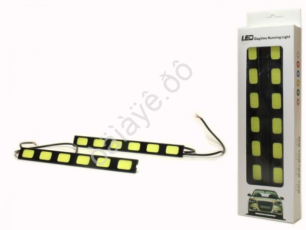 Огни ходовые DRL-18см,12V 6 Вт, COB, 2х6 диодов  1/100_