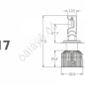 Светодиодные лампы MTF Light, серия RETROFIT LED, H7/H18, 30W, 2750lm, 3500K, кулер, к-кт.