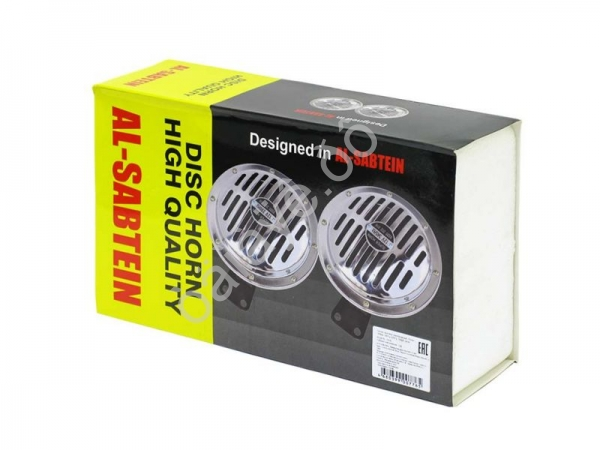 Сигнал звуковой электрический «Гром», 155мм, 345Гц-290Гц, 105дб, хром МТ /1/10_