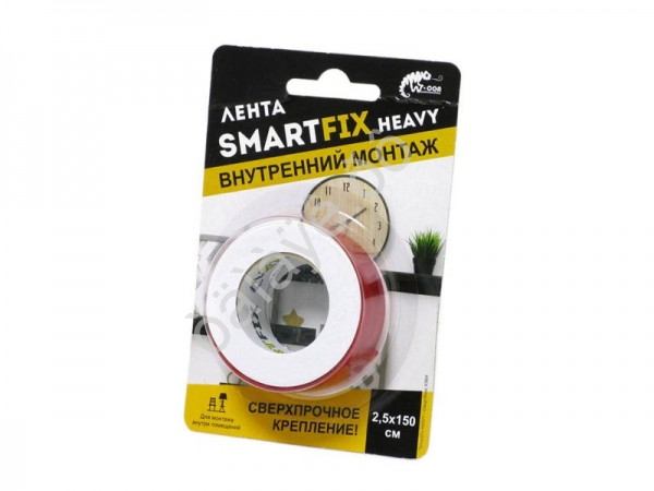 Скотч двухсторонний 25ммх1,5м  W-CON прозрачный /1/36