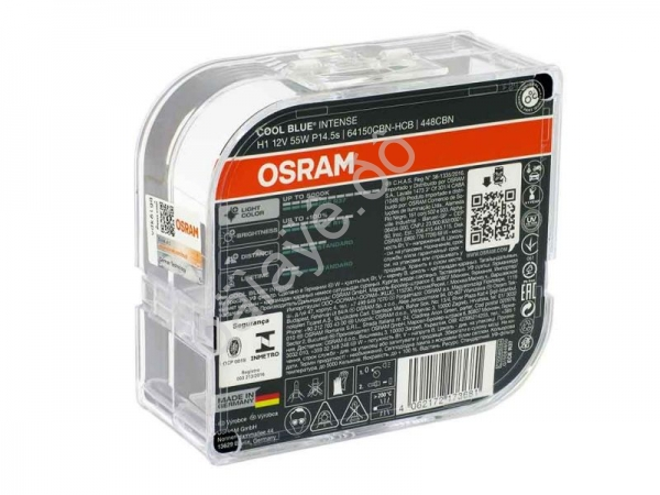 Лампа Osram H1 12V55W+100% COOL BLUE INTENSE NextGen P14.5s EURO
