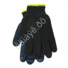Перчатки х/б с ПВХ  10кл. ЗИМА двойные черные /5/200
