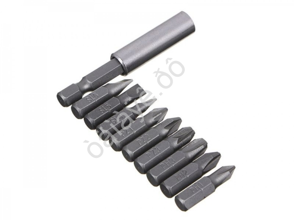 Набор бит с удлинитель-адаптер с магн. держателем ЕРМАК