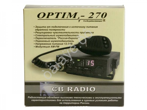 Рация OPTIM-270 СВ р/с авто 4Вт , 40 каналов