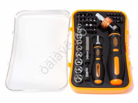 Набор отверток реверсивных многоцелевых с битодержателями и набором бит для точных работ, 43пр.(T,TH BaumAuto