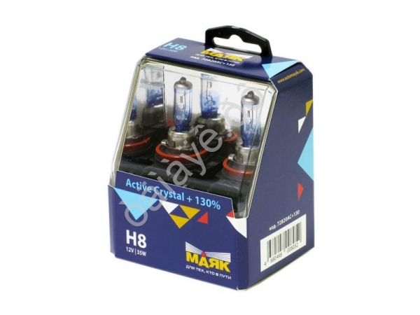 Лампа МАЯК Active H8 12V 35W PGJ19-1 Crystal +130% /1/6/60 Лампа МАЯК Active H8 12V 35W PGJ19-1 Crystal +130% /1/6/60