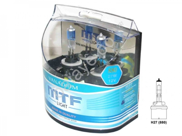 Набор ламп MTF H27 12V880/27W Vanadium 5000K (Корея)