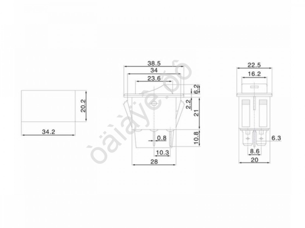 Выключатель клавишный 12V 35А (4с) ON-OFF с желтой LED подсветкой (ASW-17D) REXANT Выключатель клавишный 12V 35А (4с) ON-OFF с желтой LED подсветкой (ASW-17D) REXANT