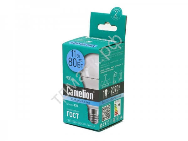Лампа светодиодная "Camelion" LED11-A60/845 E27 11Вт