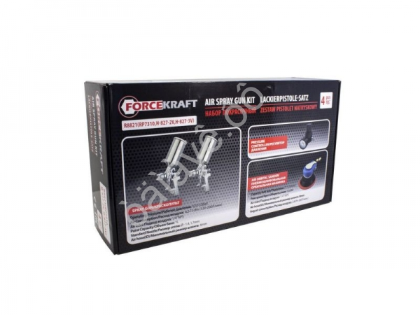 Набор инструментов пневматических 6пр(краскорасп.с верхним металич. бачком:сопла 1.4, 1.7мм FORCEKRAFT Набор инструментов пневматических 6пр(краскорасп.с верхним металич. бачком:сопла 1.4, 1.7мм FORCEKRAFT