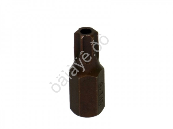 Бита Т45 TORX, 6 лучей, L=30mm с отверстием МАЯКАВТО™ 1/10/80/800_