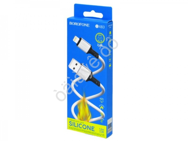 Дата-кабель Lightning Borofone BX83 1м 2.4А white Дата-кабель Lightning Borofone BX83 1м 2.4А white