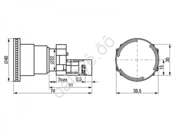 Кнопка XB2-BS грибок красная NC