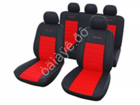 Чехлы на сиденья 9пр., черные+красная вставка М5, Racing series /1/10_