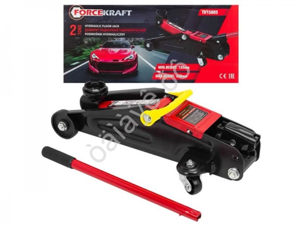 Домкрат подкатной гидравлический 2т (h min - 135мм, h max - 330мм) FORCEKRAFT