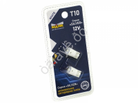Светодиод 12V T10 1SMD(2835) W2.1x9.5d WHITE SILVER SL01