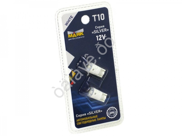 Светодиод 12V T10 1SMD(2835) W2.1x9.5d WHITE SILVER SL01