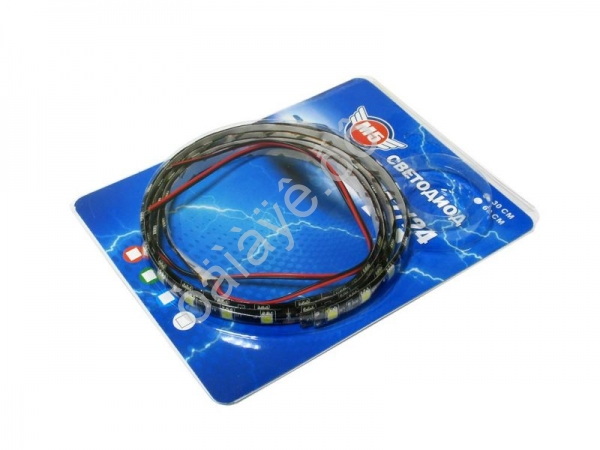 Лента  36 SMD 5050 60см белая (чёрная осн.) (блитер, 2 шт) М5  1/250_