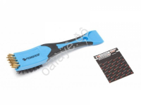 Щетка по металлу с двухслойной щетиной в пластиковом корпусе со скребком комб. 3в1 Forsage