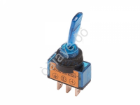 Тумблер 12V 20A (3с) ON-OFF однополюсный LED синий/10