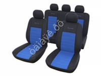 Чехлы на сиденья 9пр., черные+синяя вставка М5, Racing series /1/10_
