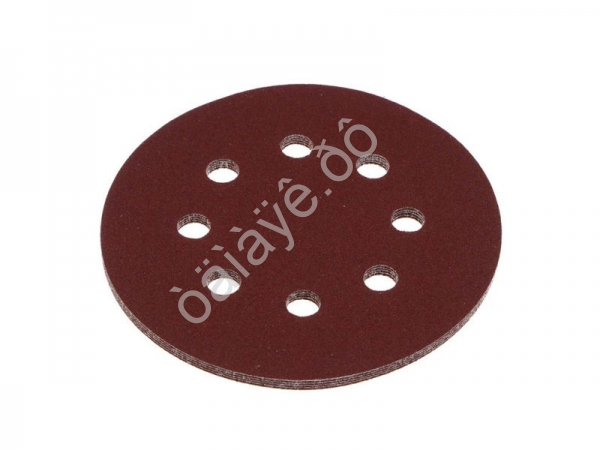 Круг шлифовальный из абразивной бумаги на велкро основе, 8 отверстий, P120, 125 мм, 5шт. ЕРМАК Круг шлифовальный из абразивной бумаги на велкро основе, 8 отверстий, P120, 125 мм, 5шт. ЕРМАК