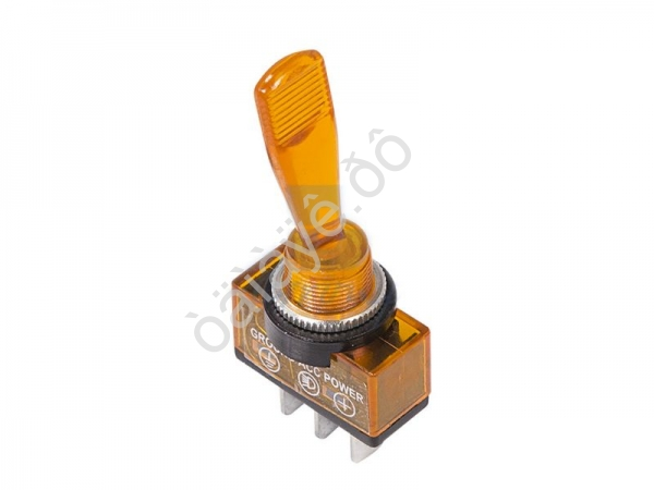 Тумблер 12V 20A (3с) ON-OFF однополюсный LED желтый/10