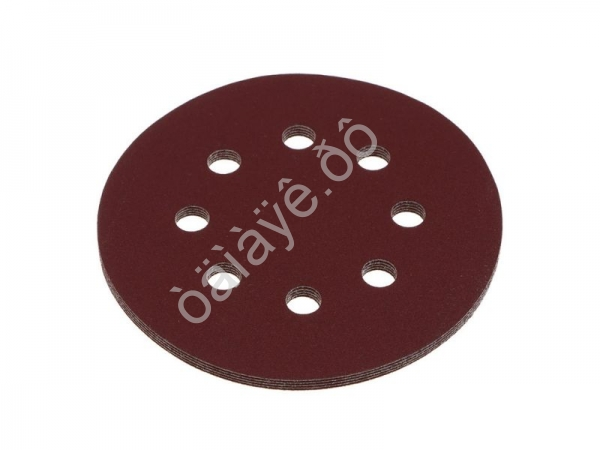 Круг шлифовальный из абразивной бумаги на велкро основе, 8 отверстий, P180, 125 мм, 5шт. ЕРМАК Круг шлифовальный из абразивной бумаги на велкро основе, 8 отверстий, P180, 125 мм, 5шт. ЕРМАК