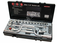 F4245 Набор инструмента 1/2" и торц. головок 24 предмета  /1/4