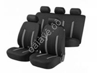 Чехлы на сиденья 9пр., черные+2 серых вставки М5, Lines series /1/10_