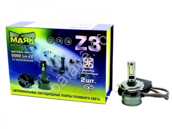 Светодиод 12-60V Z3 H4 4300K 5000Lm МАЯК