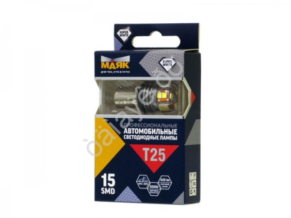 Светодиод 12V T25 15SMD(2835) BA15s 360° SUPER WHITE SW11 Светодиод 12V T25 15SMD(2835) BA15s 360° SUPER WHITE SW11