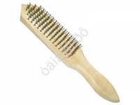 Щётка металл. с дерев.ручкой 6-ти рядная ЕРМАК