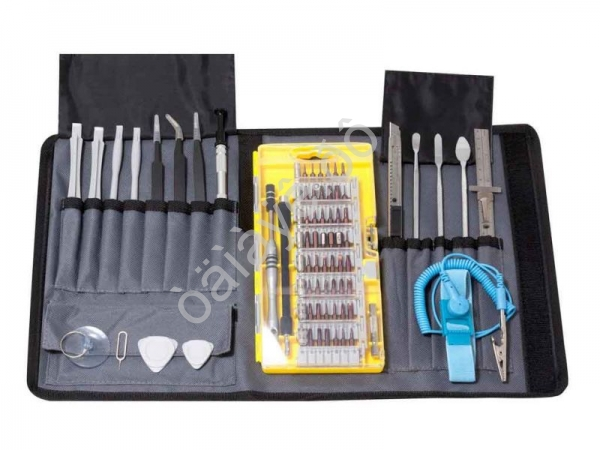 Набор инструментов для точных работ,73пр(пинцеты, лопатки, линейка150мм, нож канцелярский, захват, б BaumAuto