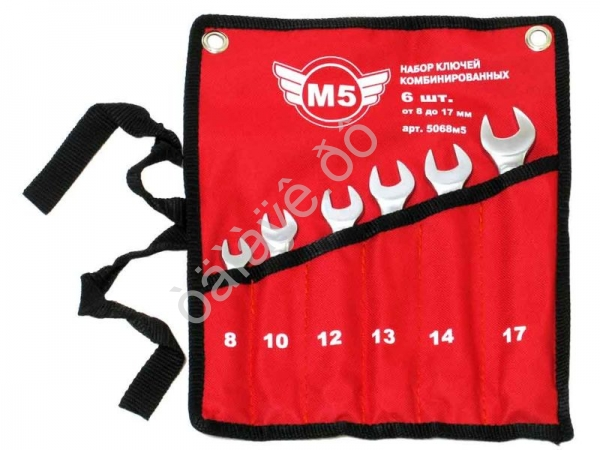 Набор комбинир. ключей  6пр.(8-17мм) в сумке М5_
