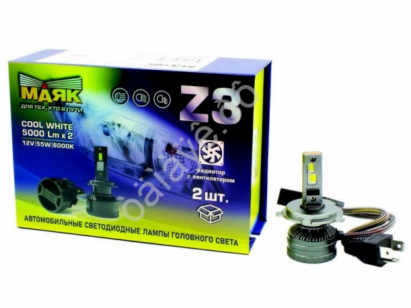 Светодиод 12-60V Z3 H4 6000K 5000Lm МАЯК
