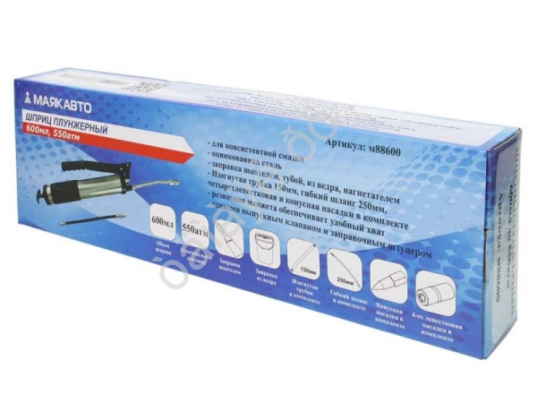 Шприц плунжерный 600мл, до 550атм МАЯКАВТО™ _