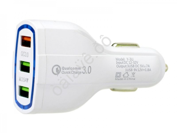 АЗУ в прикуриватель 3хUSB Qualcomm MLE-18 3A быстрая зарядка АЗУ в прикуриватель 3хUSB Qualcomm MLE-18 3A быстрая зарядка