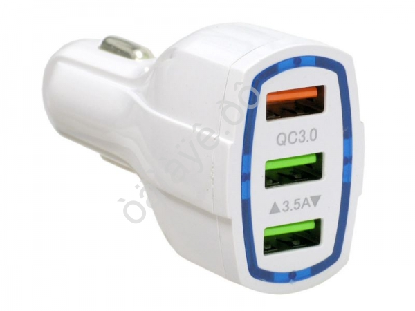 АЗУ в прикуриватель 3хUSB Qualcomm MLE-18 3A быстрая зарядка АЗУ в прикуриватель 3хUSB Qualcomm MLE-18 3A быстрая зарядка
